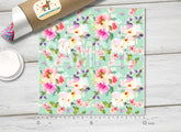 Watercolor Flowers Pattern Adhesive Vinyl 617